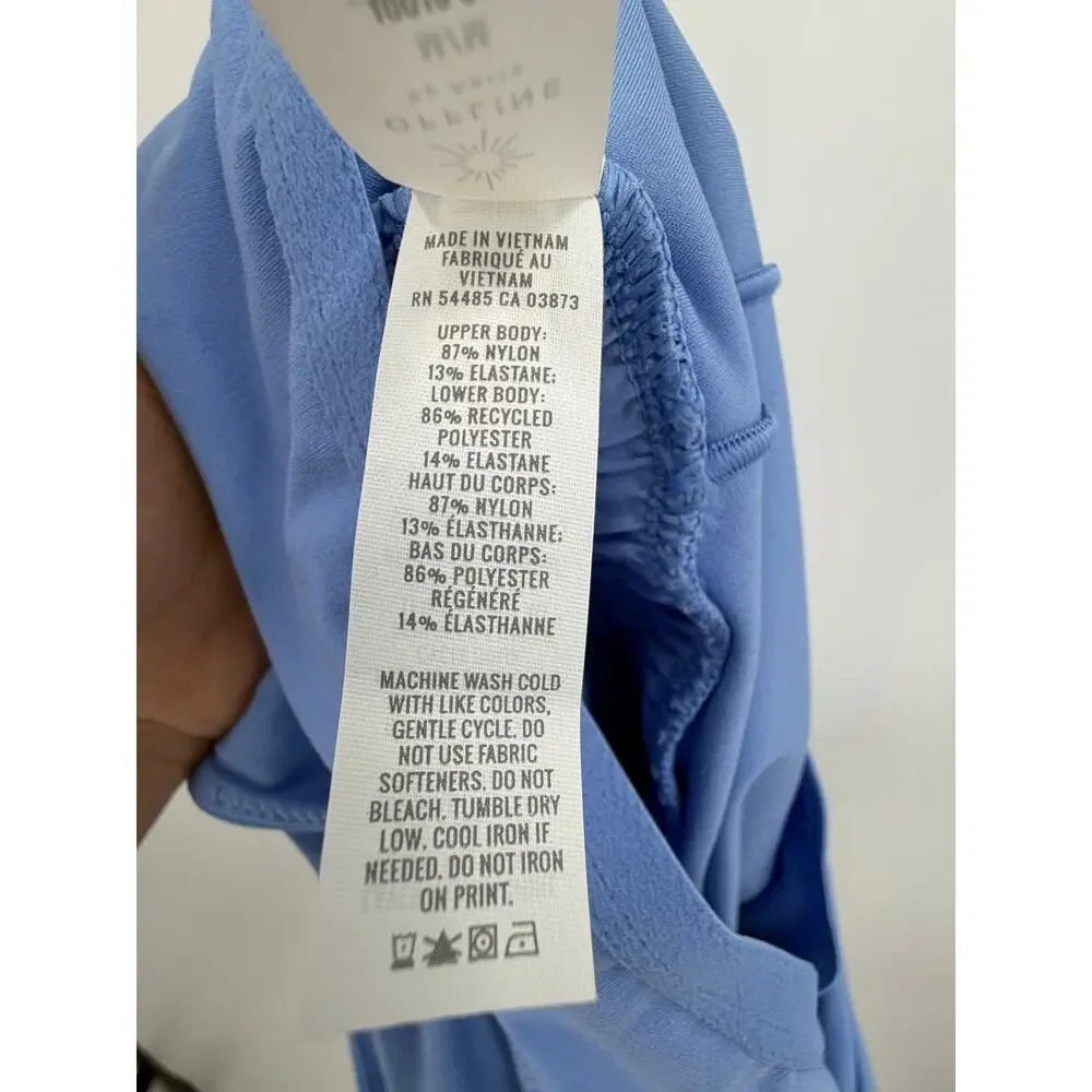 Aerie Offline Real Me Hot Stuff Romper Blue Racerback Athletic NWT Size Medium